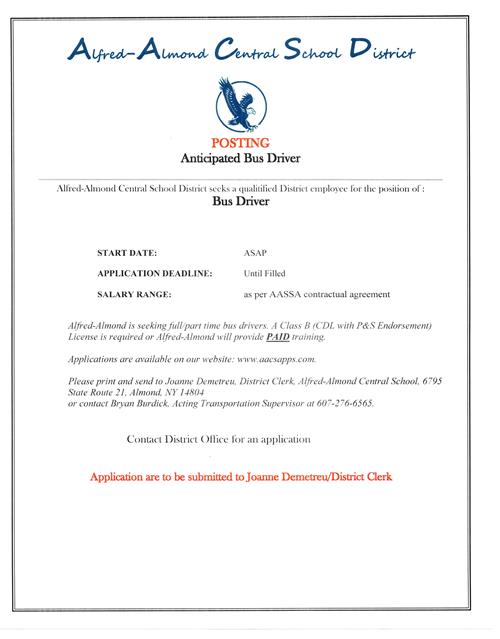 Bus Driver wanted 